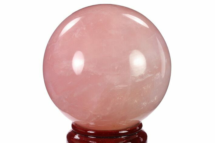 Polished Rose Quartz Sphere - Madagascar #136288